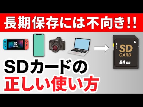 【SDカードの基本】SDカードは使い捨て？長期保存には向かない！正しいSDカードの知識と使い方