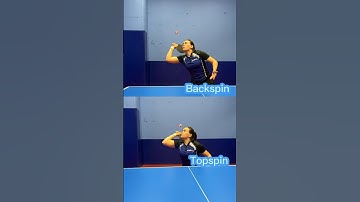 Backspin and Topspin tomahawk serve. #serve #shorts