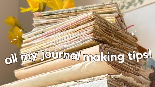 How to make junk journals for beginners ⭐ Supplies, papers & easy binding methods