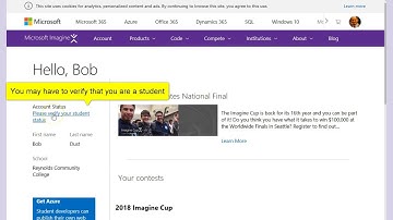 Setting up Azure from Microsoft Imagine