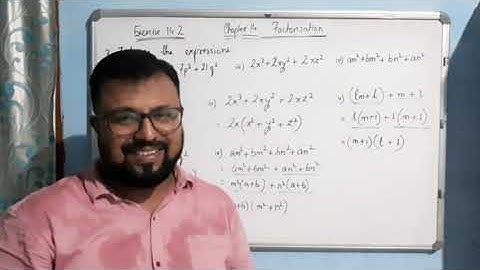 Class-8 Chapter-14 Factorisation/ Exercise 14.2/ Q.3 i), ii), iii), iv) and v)/ ncert.mp4
