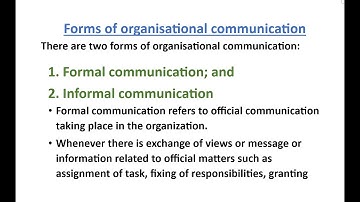 Forms of organisational communication | Directing | Chapter - 7 | Class - 12 | Business studies