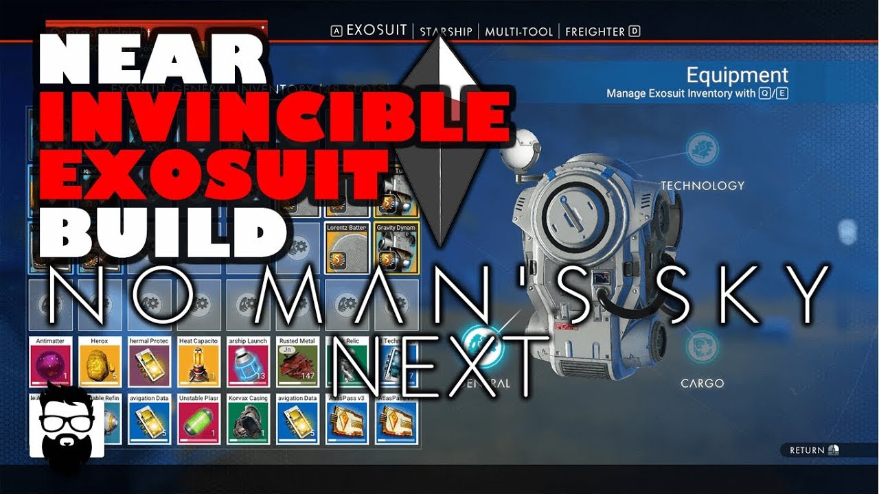 No Man's Sky NEXT - NEAR INVINCIBLE EXOSUIT BUILD - YouTube