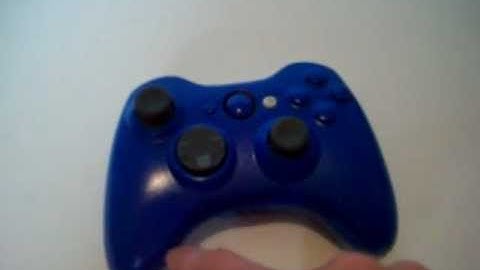 Custom Painted Blue/White Xbox 360 Controller With Blue LED Lights