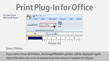 Canon imagePROGRAF - How to Use Excel Office Plug In
