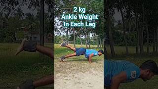 #One Leg Weighted Pushups, Engages the Core Much More than the Normal Pushups.