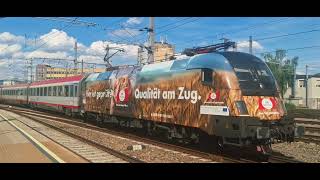 Einfahrt der 1116 156-1 am D1140 Schmittenhöhe in Linz Hbf am 8.5.2026