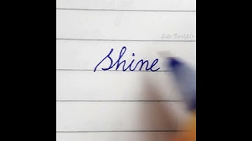 How to write " Shine " in cursive handwriting | #shorts #cutescribble