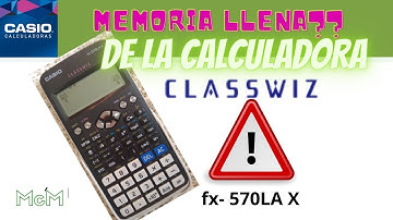 #12 #IMPORTANTE: ¿Borras las memorias internas de tu calculadora? CASIO Classwiz FX 570LA X
