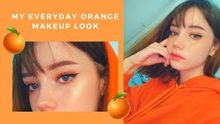 My Everyday Orange Makeup Look 🧡