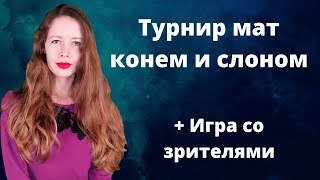 Турнир мат конем и слоном + игра со зрителями на lichess.org [RU]