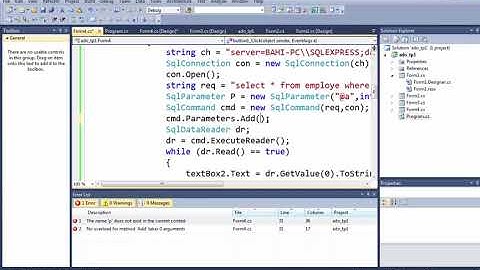 Ado.net recherche et affichage à partir de SQLserver  AVEC c#