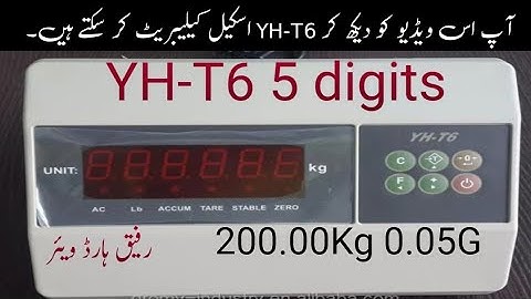 YH-T6 weighing scale indicator calibration/subtitle in English