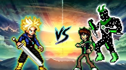 Trunks SSJ Rage V3 (New) VS Ben 10 Omniverse V2 (all form) in Jump Force Mugen