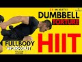 25 MIN. DUMBBELL FULL BODY HIIT WORKOUT | INTENSE HOME WORKOUT | Follow Along Workout