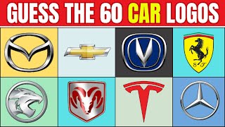 Guess the Car Brand Logo in 5 seconds | 60 Famous Car Logos | Logo Quiz 2025 | #logo #quiz