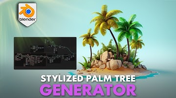 Blender 4 Palm Tree Generator [Geometry Node]