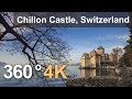 360°, Chillon Castle, Switzerland. 4К aerial video