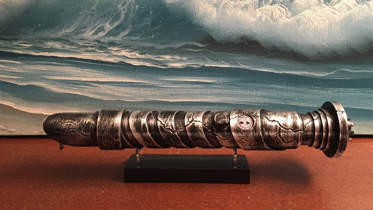 custom shattered darth nihilus kotor ii lightsaber prizm rgb youtube