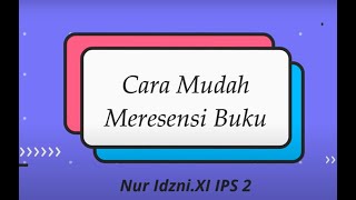 Cara Mudah Meresensi Buku - TVNASSA