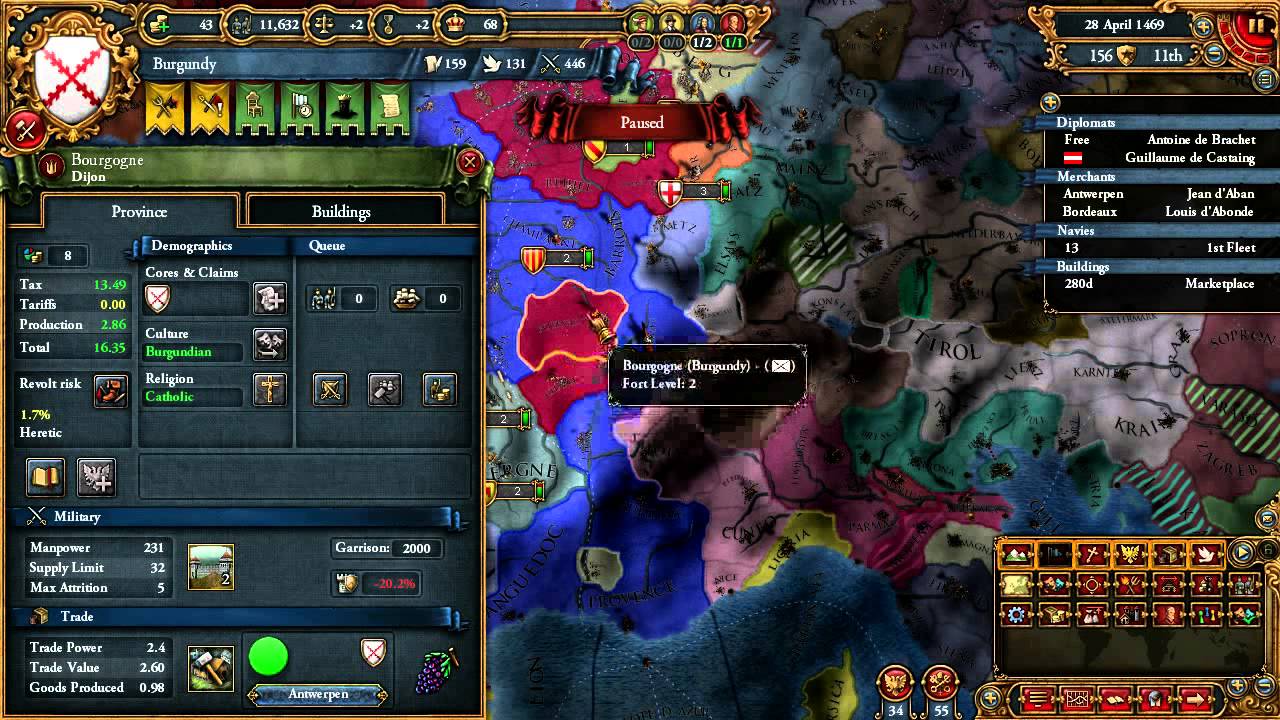 Let's Play EU4 Burgundy (P4) YouTube
