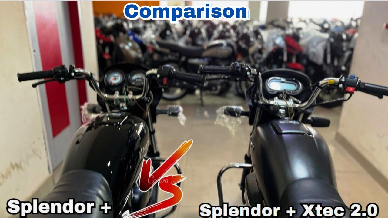 2024 New Hero Splendor Plus Xtec 2.0 VS Splendor Plus Detailed ...