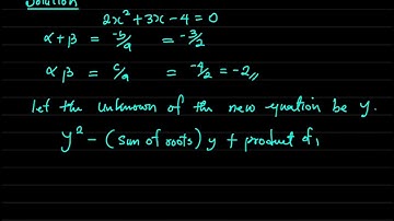 Formation of quadratic equation ( SYMMETRIC PROPERTIES OF ROOTS)