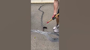 How to Make CRACKS Disappear 🪄 #satisfying #asphalt #cracksealing #business