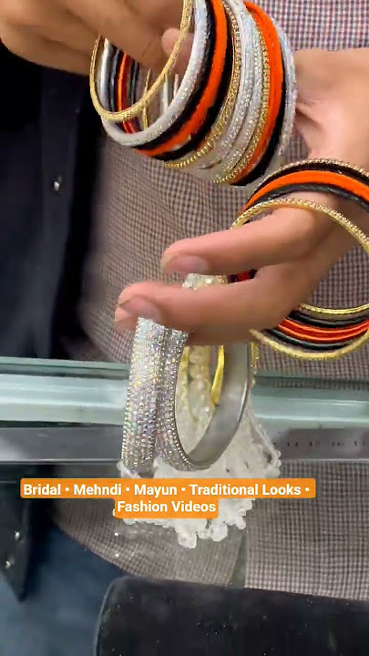 Orange & Black Jhallar Kara | Bridal Velvet Bangles Set  | Latest Bangles Design 2025 #rizkigameon