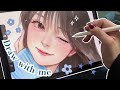 Draw with me ｜厚塗りで可愛い女の子を描く！【イラストメイキング/解説付き】procreate