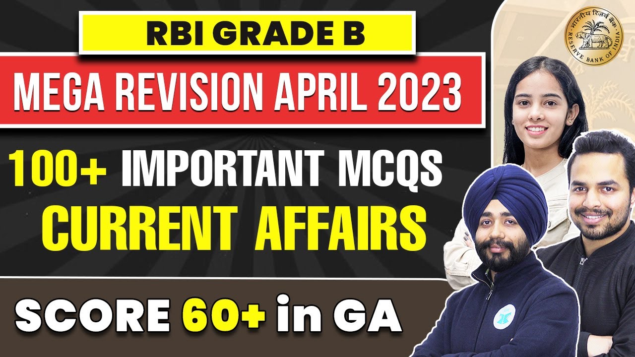 RBI Grade B 2023 Current Affairs Revision Monthly Current Affairs