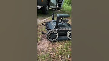 Test drive with small tracked robot