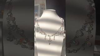beaded bow necklace! #coquette #handmadejewelry #asmr #beads #aesthetic #asmrsounds #smallbusiness