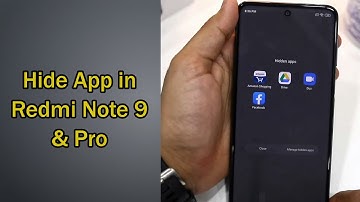 How to hide app in Redmi note 9 & Note 9 Pro Max