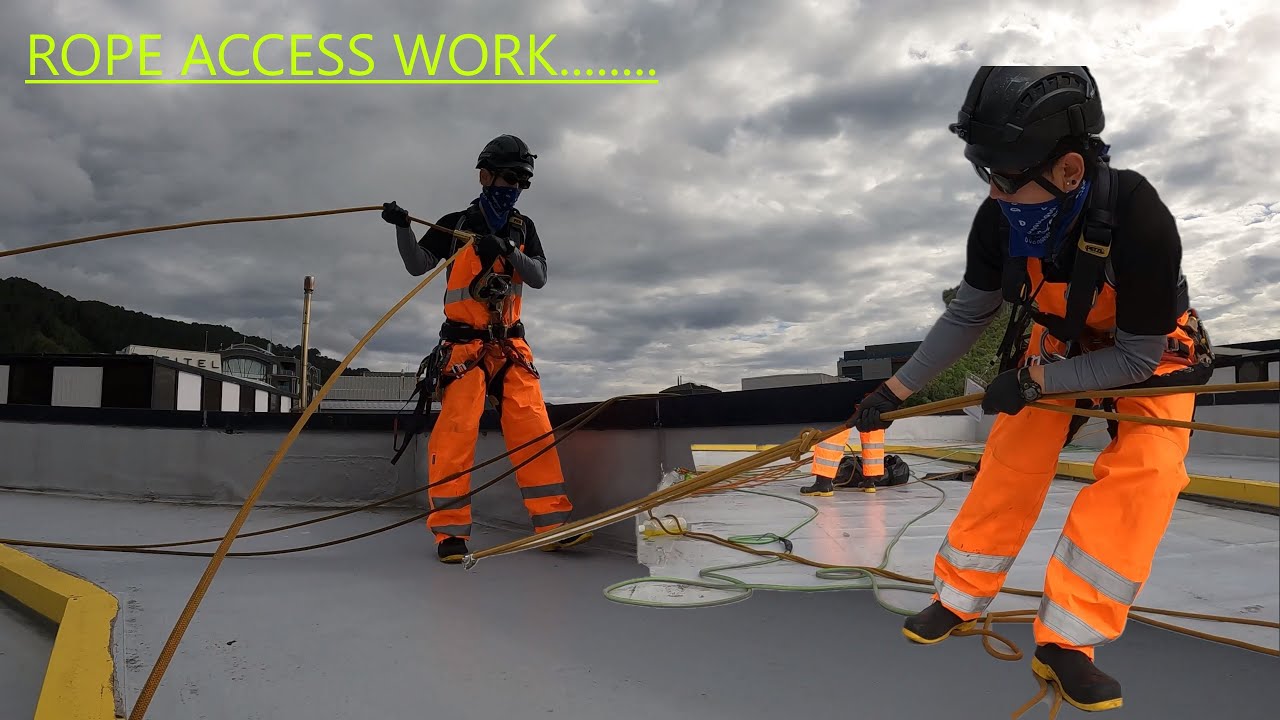 Rope Access work in 9000 floor building under 3min... #ropeaccess - YouTube