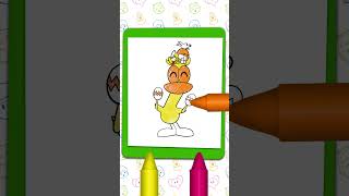 POCOYÓ en ESPAÑOL - Colorea las Frutas de Pato [1 min] CARICATURAS y DIBUJOS ANIMADOS para niños