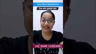 One Word Substitution english youtubeshorts easyenglish shortsfeed viral spokenenglish