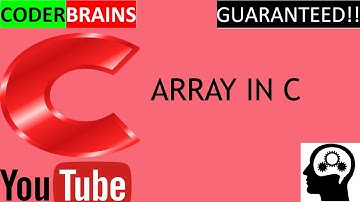 🔴ARRAY IN C || LECTURE 17 PART 6 ||HINDI || C BY AWANISH SIR || #coder_brains