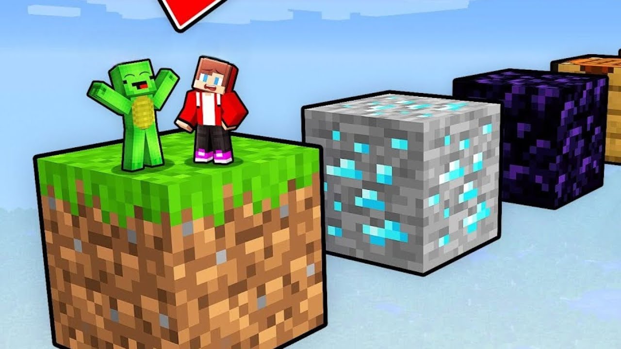 我的世界：杰杰和麦琪如何在不同材质的空岛上生存？