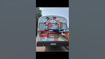 SFU Campus Shuttle is semester ready. We love the fun and flare of this bus! 📚#campusshuttle #sfu
