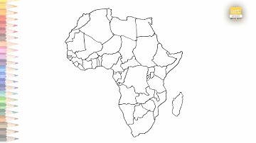 Outline Map of Africa with Countries | How to draw Africa map with Countries step by step