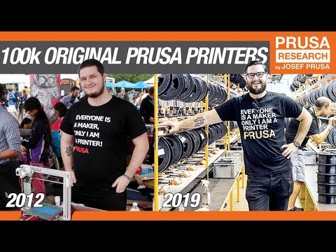 100 tisíc 3D tiskáren Original Prusa