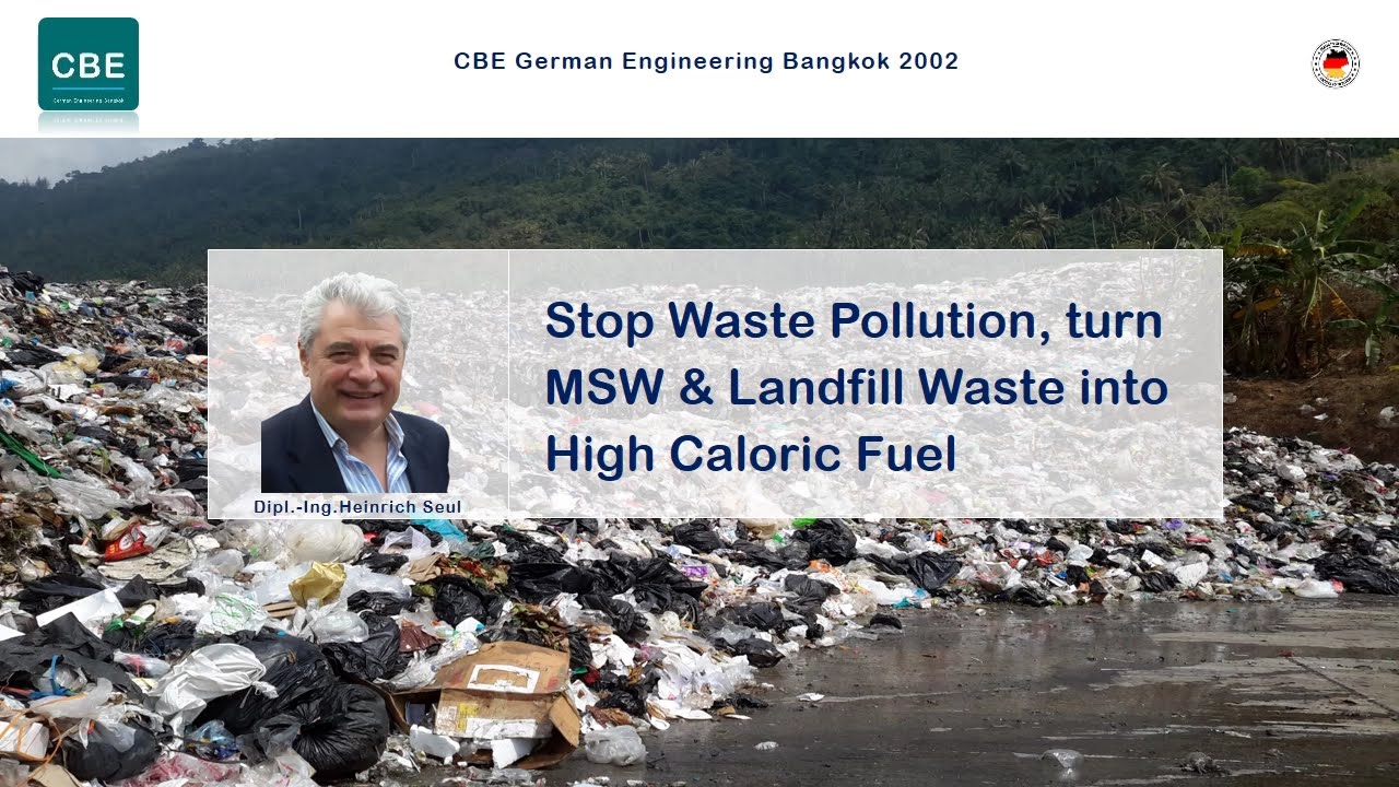 CBE Waste SRF - High Caloric Fuel from Fresh & Dumped Waste - SRF
