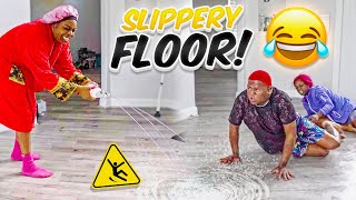 Slippery Floor Prank Extremely Hilarious