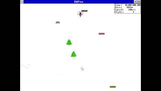 (Gameplay - 194) SKIFREE (Windows 3.x - 12) screenshot 5