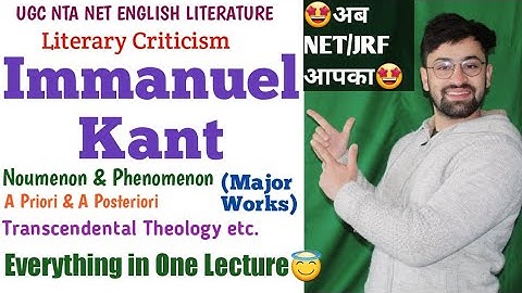 IMMANUEL KANT || Literary Criticism | Major Ideas & Works Explained | UGC NET/JRF English Literature