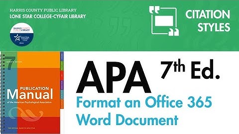 Een Office 365 Word-document opmaken in APA 7