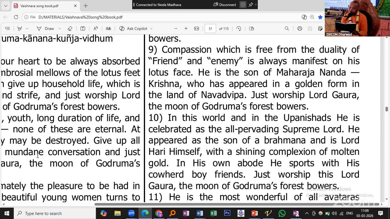 HG Priya Gauranga Pr - SB class & HG Sadayogi Pr - Bhajan 