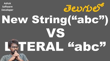 Java Interview: JAVA new String() vs String literals explained in Telugu