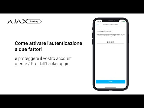 Abilitare l'autenticazione a due fattori (2FA) in un'app Ajax